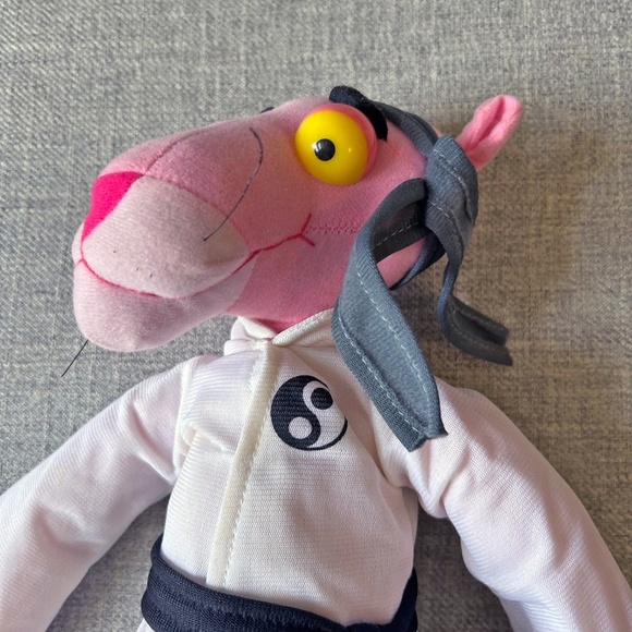 Vintage 1964-2005 Nanco Pink Panther in Karate Outfit Plush 18" - Picture 3 of 11